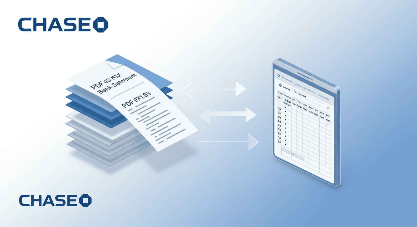 Convert Chase PDF Bank Statements to Excel: Step-by-Step Guide 2025
